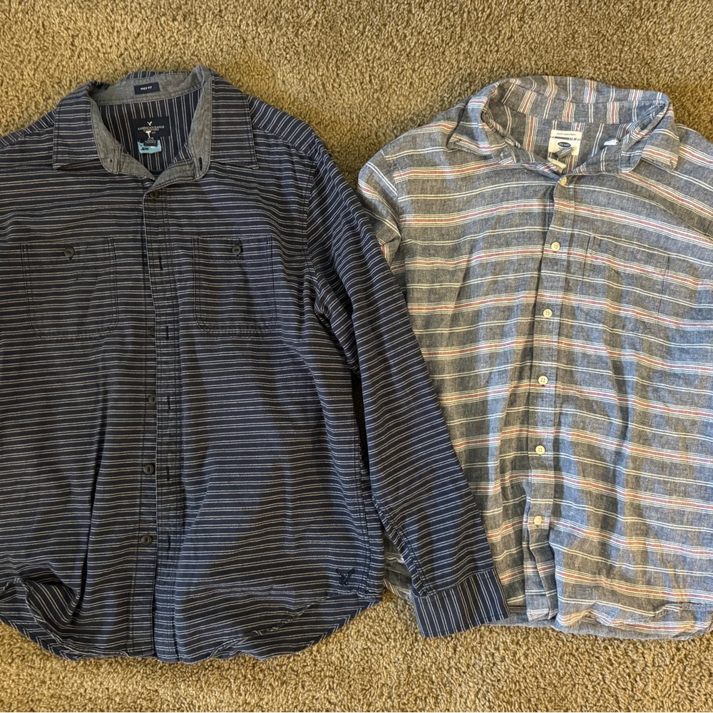 Men’s Slim Fit Long Sleeved Button Downs